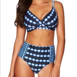 Bandhani High Waist Swim Bottom